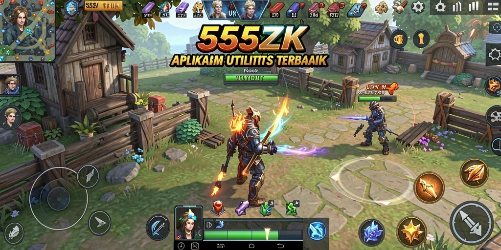 Tampilan antarmuka aplikasi 555ZK yang sederhana dan intuitif untuk pengguna.