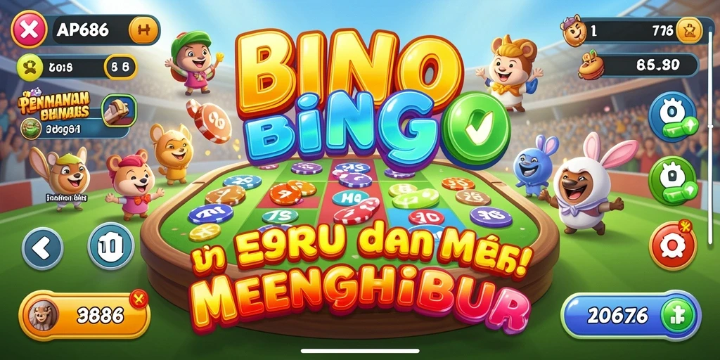 Menampilkan gameplay seru dan interaktif dalam permainan Bingo AP686.