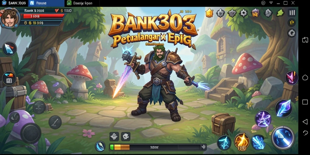 Tampilan gameplay epik BANK303 yang penuh aksi RPG.
