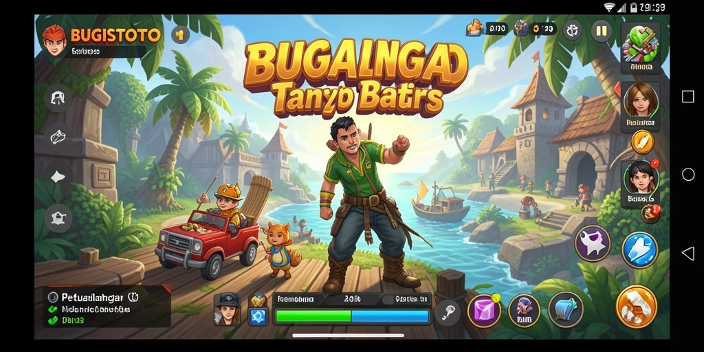 Screenshot gameplay menampilkan petualangan seru dalam BUGISTOTO.