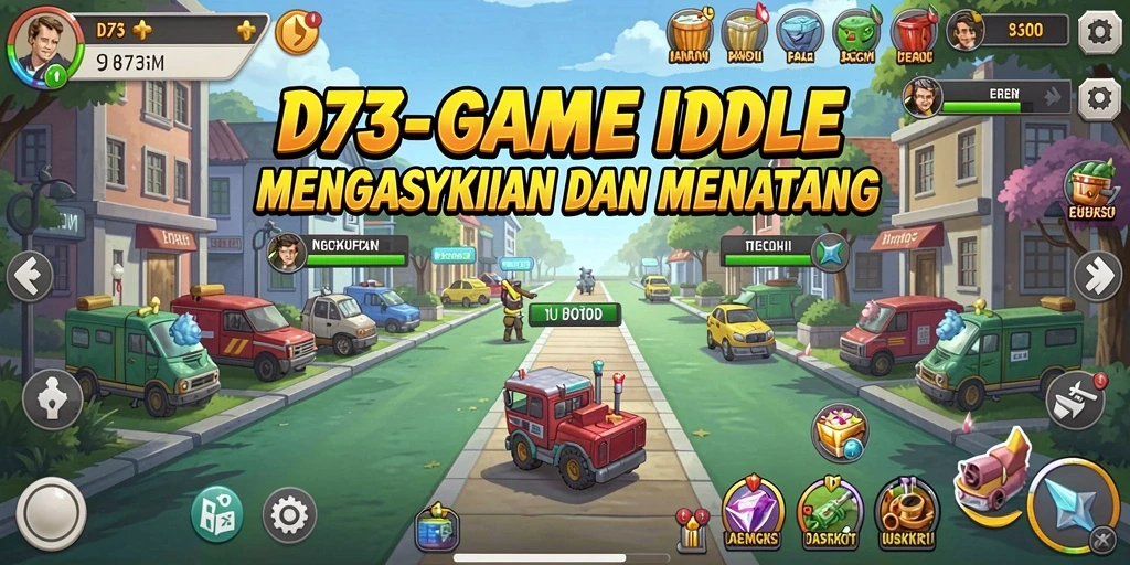 Tampilan gameplay D73 yang menarik dalam jenis game Idle.