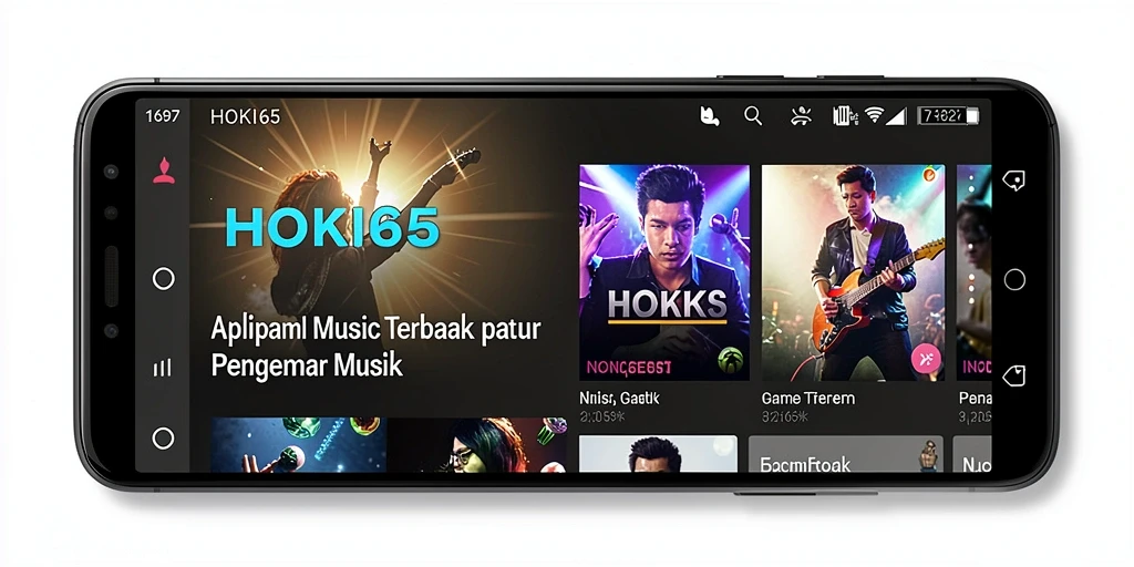 Screenshot HOKI65 menampilkan antarmuka permainan musik yang interaktif.