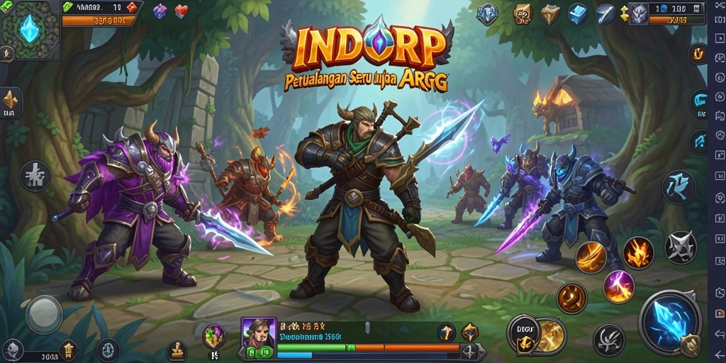 Tampilan seru gameplay ARPG di INDORP dengan aksi mendebarkan.