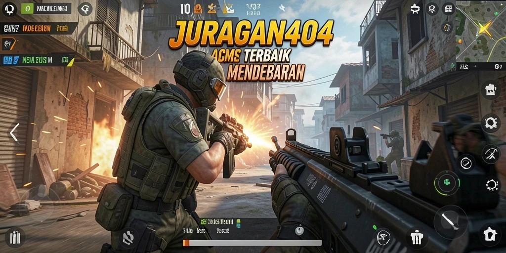 Screenshot gameplay JURAGAN404 menampilkan pertempuran seru dan grafis yang menawan.