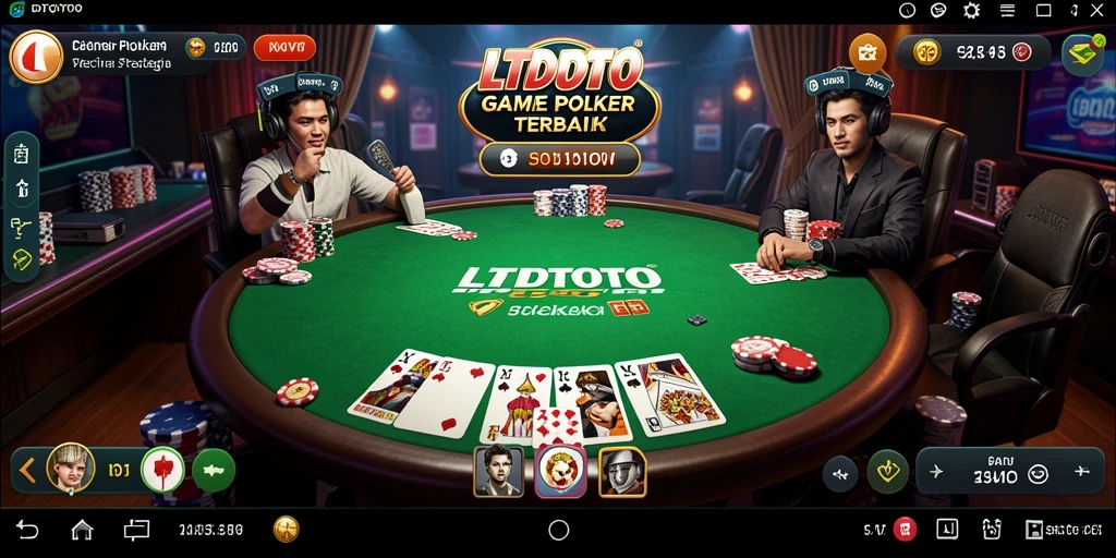 Tampilan gameplay menarik dari LTDTOTO dengan suasana poker yang mendebarkan.