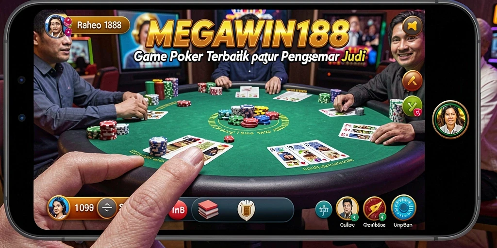 Tampilan menarik dari permainan Poker di MEGAWIN188.
