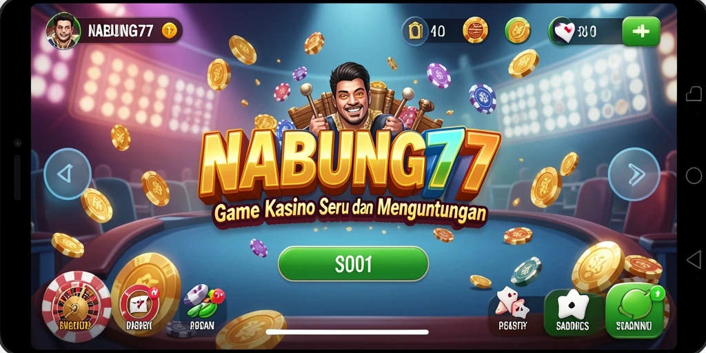 Tampilan gameplay NABUNG77 yang menarik dan menghibur.