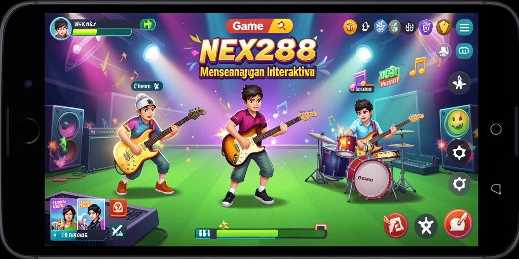 Tampilan gameplay interaktif NEX288 yang menghadirkan keseruan.