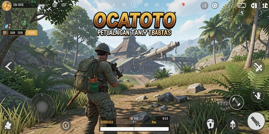 Tangkapan layar memperlihatkan petualangan mendebarkan dalam dunia terbuka OCATOTO.