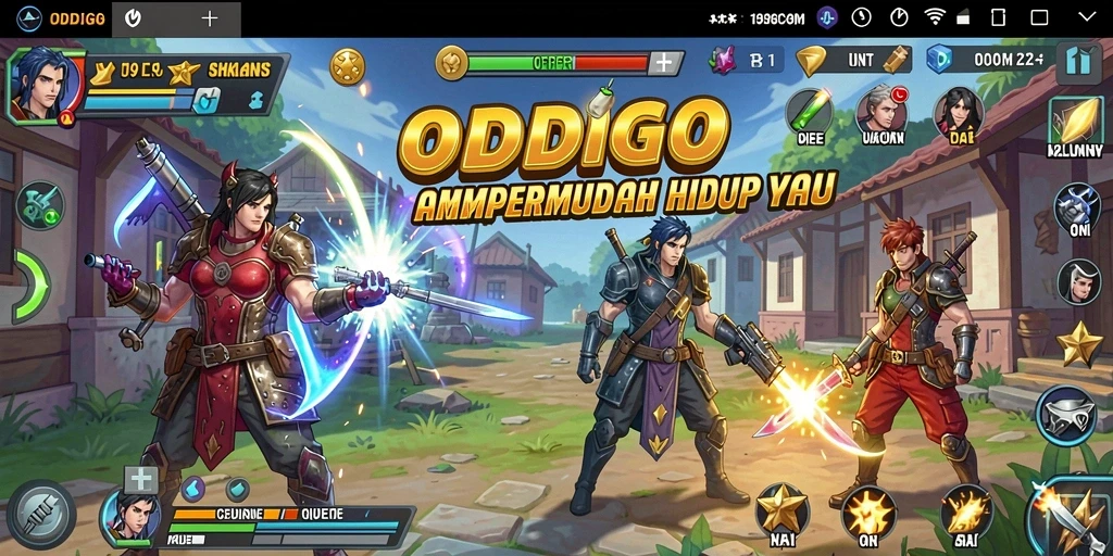 Tampilan antarmuka utama ODDIGO dengan fitur-fitur Utility.