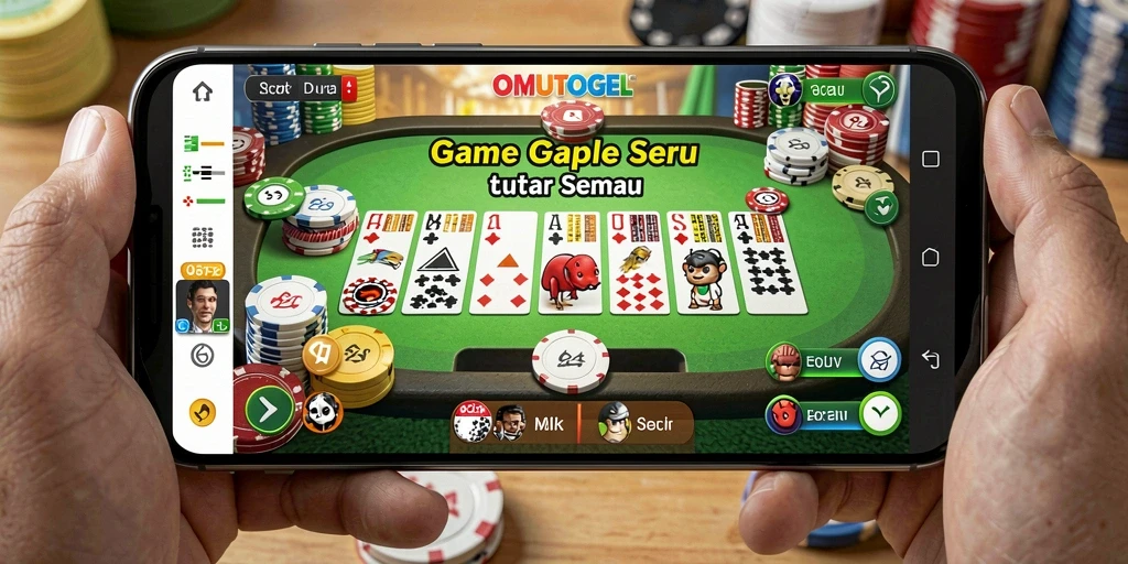 Tampilan gameplay seru dan interaktif dari OMUTOGEL - Gaple.