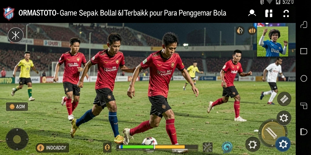 Tampilan menegangkan saat pertandingan sepak bola di ORMASTOTO.