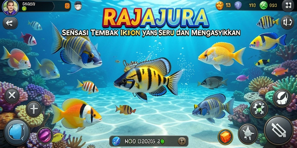 Tampilan seru gameplay Tembak Ikan di RAJAJUARA.