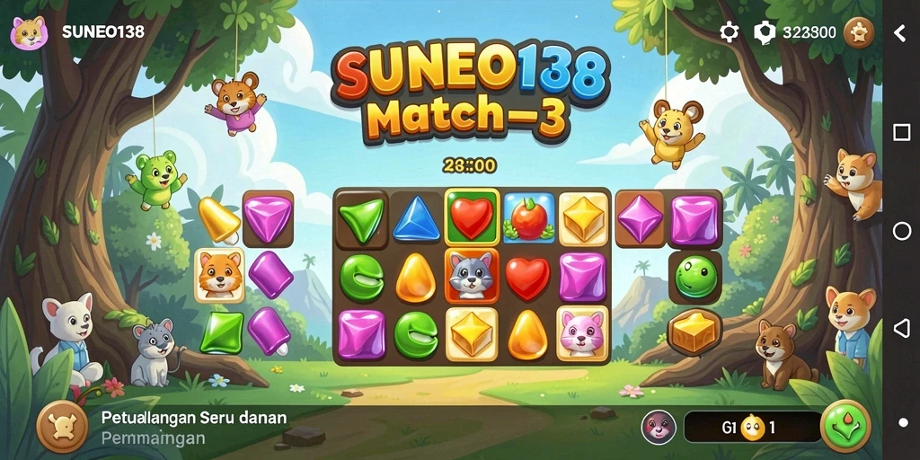 Tampilkan gameplay seru dalam SUNEO138 dengan kombinasi Match-3.