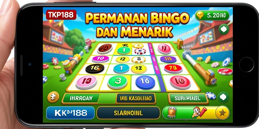 Tangkapan layar utama TKP188 menampilkan gameplay Bingo yang seru.