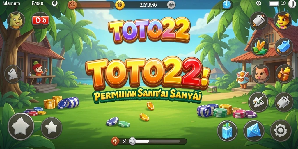 Tampilan gameplay TOTO22 yang penuh warna dan menawan.