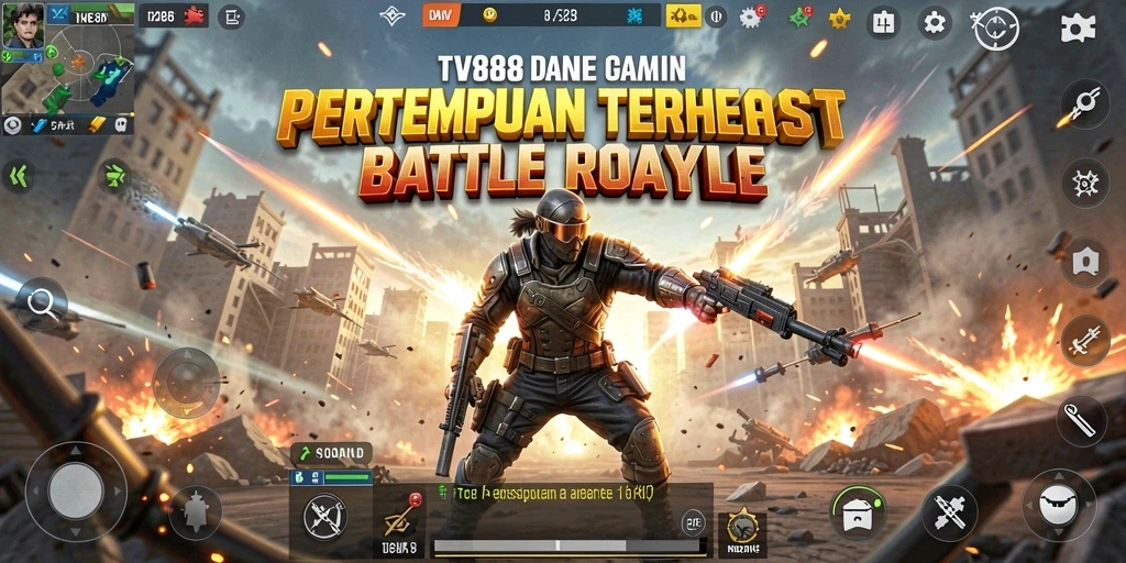 Tampilan aksi intens dan strategi permainan di TV888.