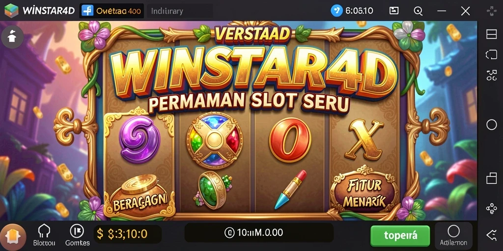 Tampilan utama gameplay Slot di WINSTAR4D yang seru dan menegangkan.